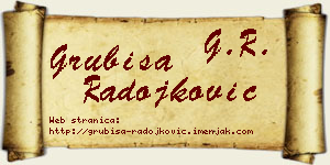 Grubiša Radojković vizit kartica